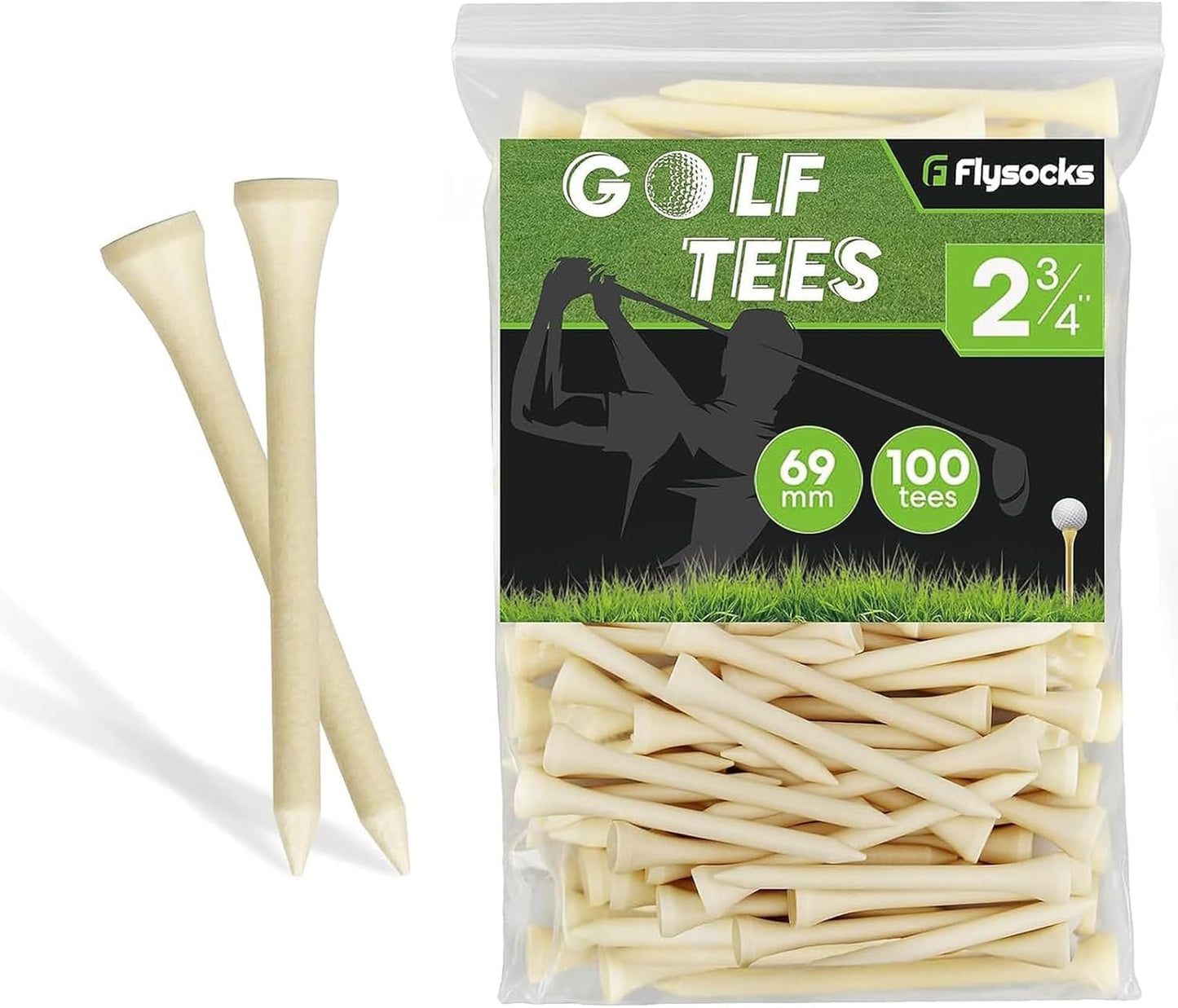 Reduce Spin with Bamboo Golf Tees Pack
