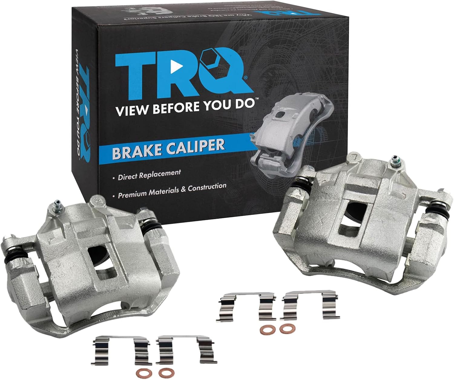 TRQ Front Brake Caliper Set for 2006-2011 Hyundai Accent