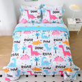 Dinosaur Themed 7 Piece Comforter Set for Kids Bedroom Decor