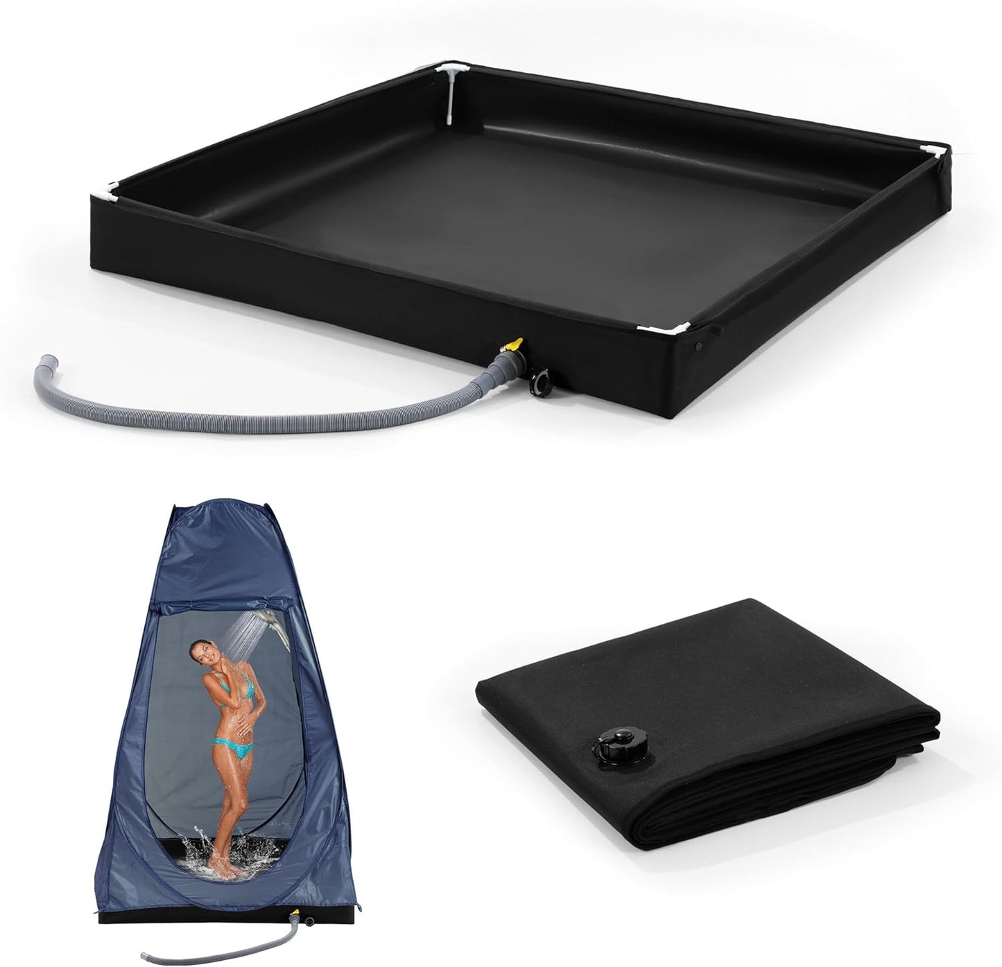 Durable Foldable Shower Base for Outdoor Fun!