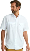 HUK Mens Tide Point Solid Short Sleeve Shirt - UPF 30+ Performance