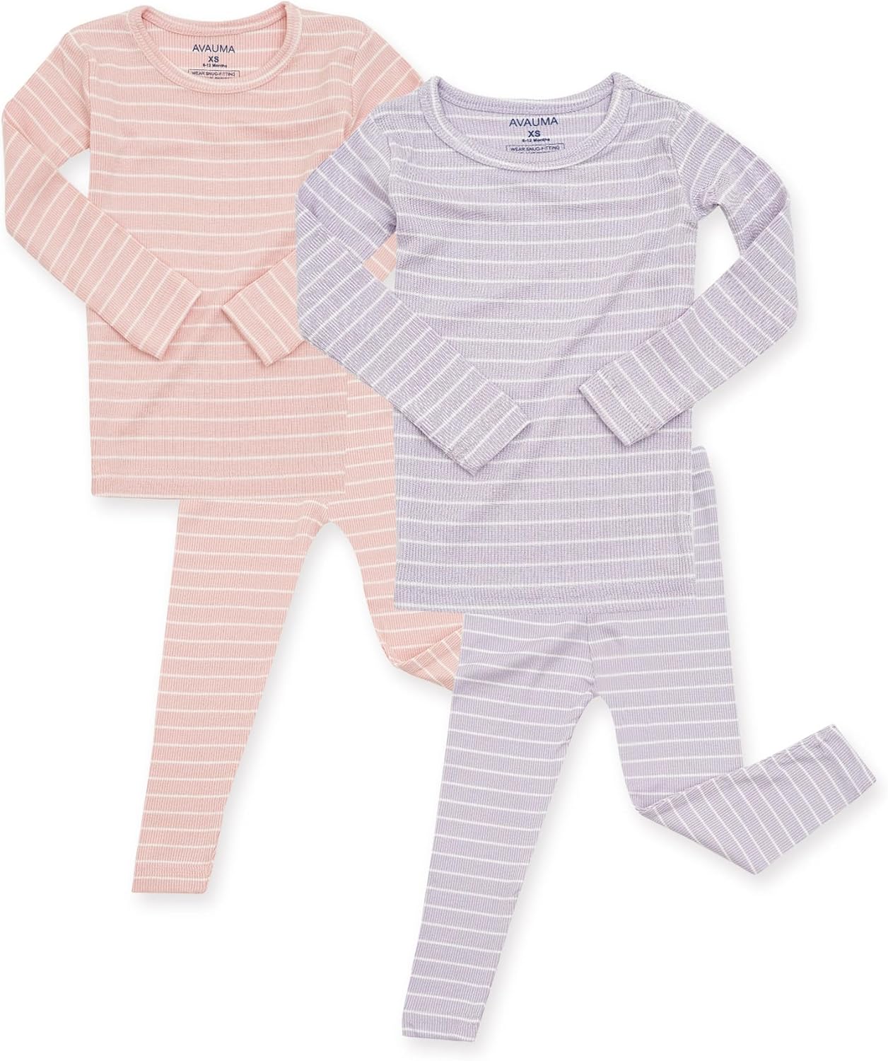 AVAUMA Stripe Pattern Baby Pajama Set for Daily Life Style
