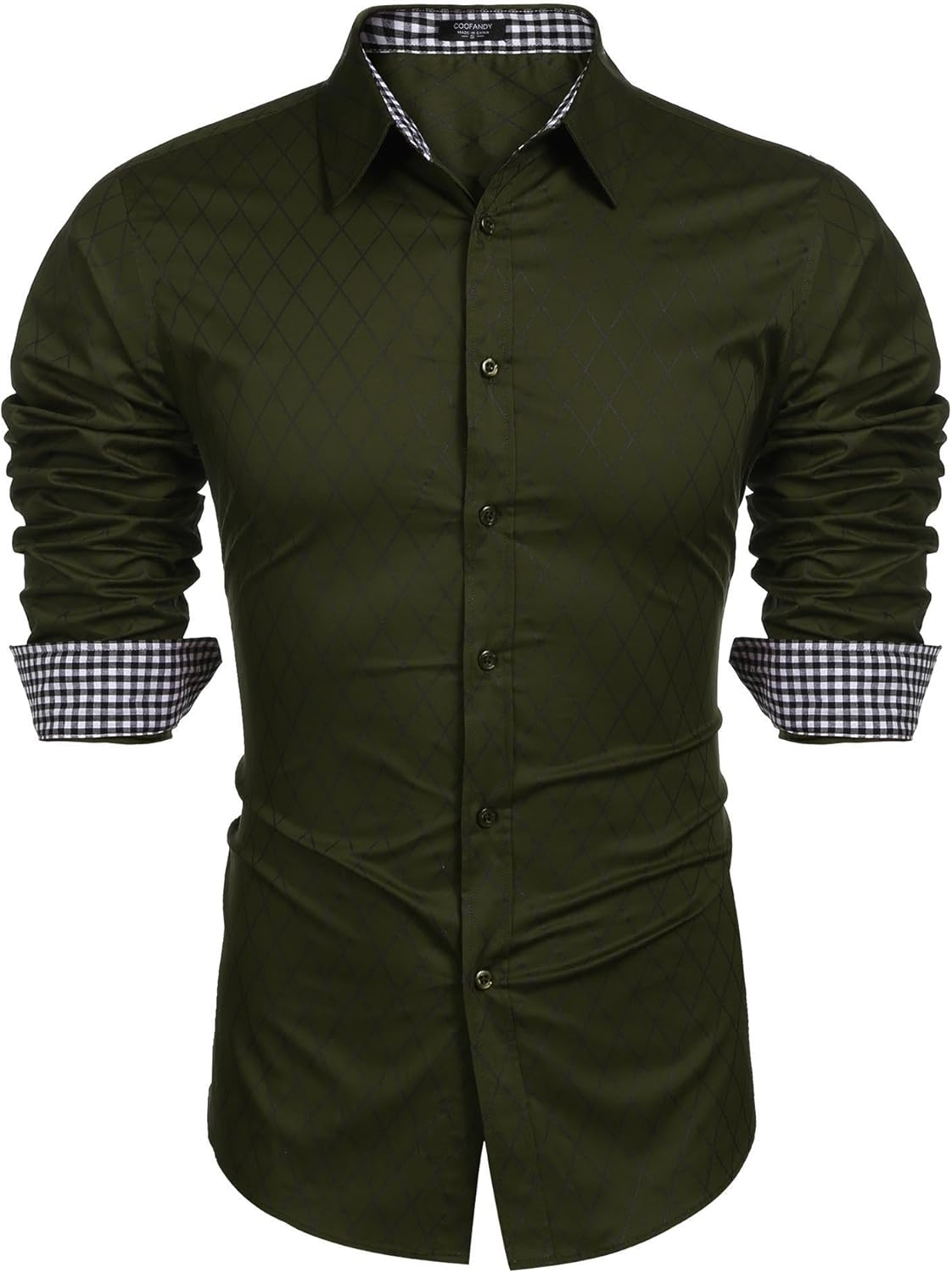 COOFANDY Men's Business Dress Shirt Long Sleeve Slim Fit Style