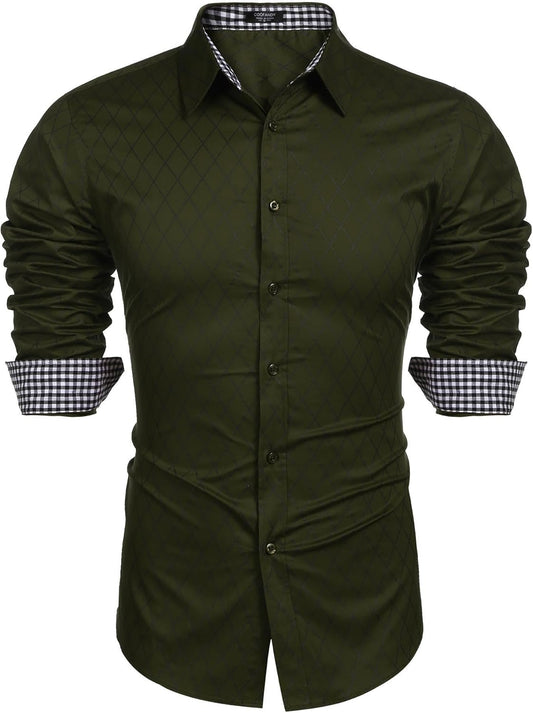 COOFANDY Men's Business Dress Shirt for Stylish Casual Looks