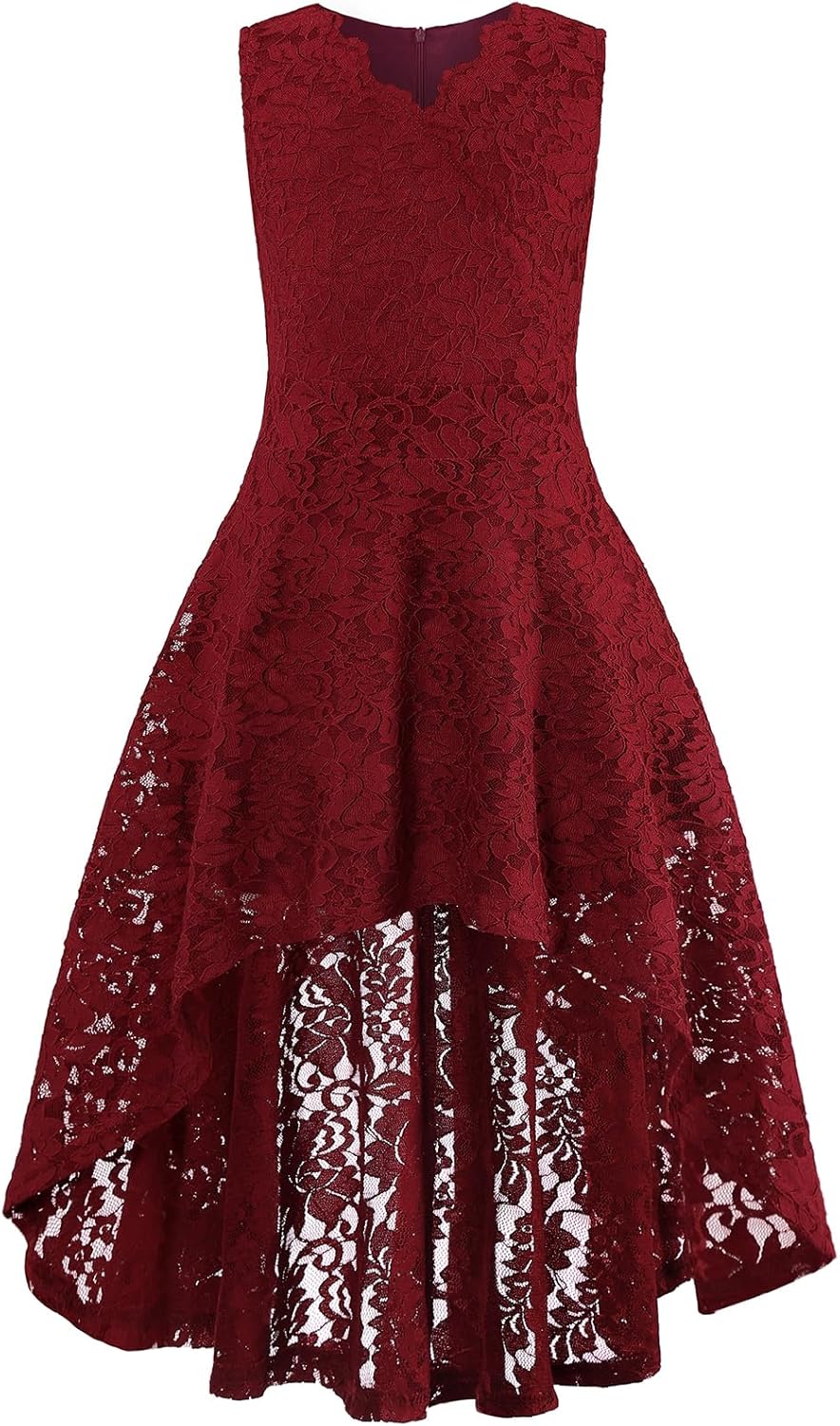 Girls Floral Lace Dress for Easter and Special Occasions