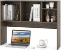 Tangkula Desktop Bookshelf 37in Desk Hutch - 4 Shelf Organizer