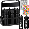 Suclain 7 Pcs Water Bottle Carrier with 20 Oz Bottles - Team Set