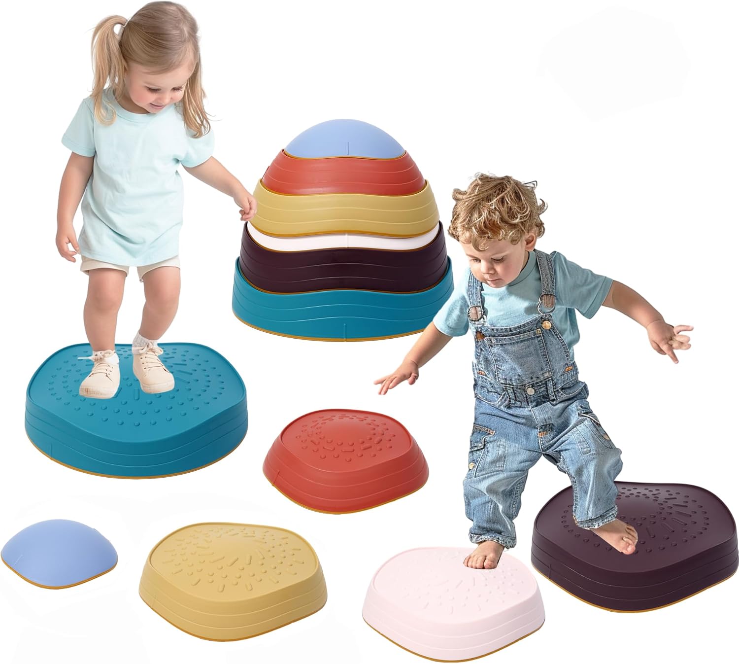Balance Stepping Stones for Kids - Fun Indoor Outdoor Play