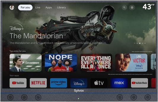 SYLVOX 43 Outdoor 4K UHD Smart TV - Waterproof & High Brightness