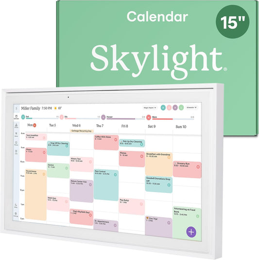 Skylight 15-inch Wall Planner Digital Calendar for Family Schedules