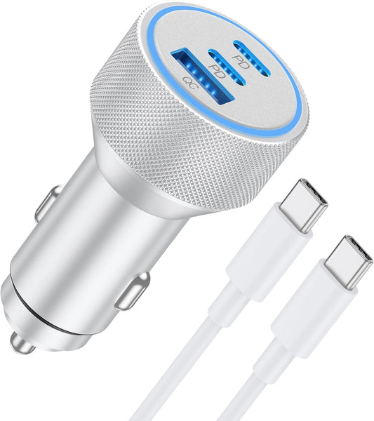 Ultra-Fast iPhone Car Charger by WODENTA - 67W 3-Port Power!