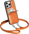 Crossbody Wallet Phone Case for iPhone 13 Pro Max - Leather Card