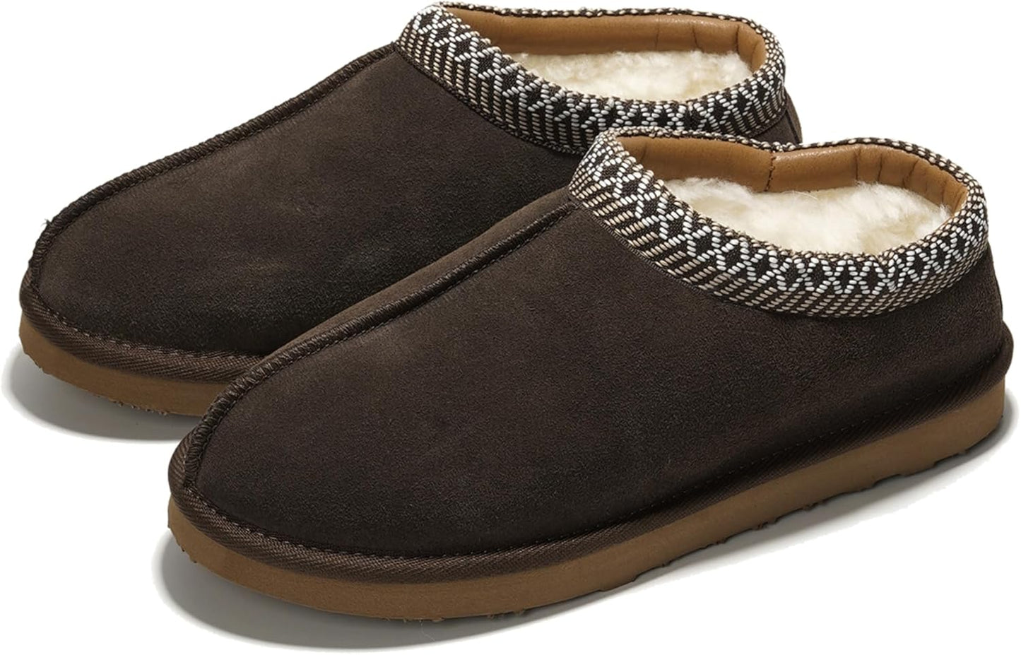 Project Cloud Mens Slippers with Genuine Leather & Shearling