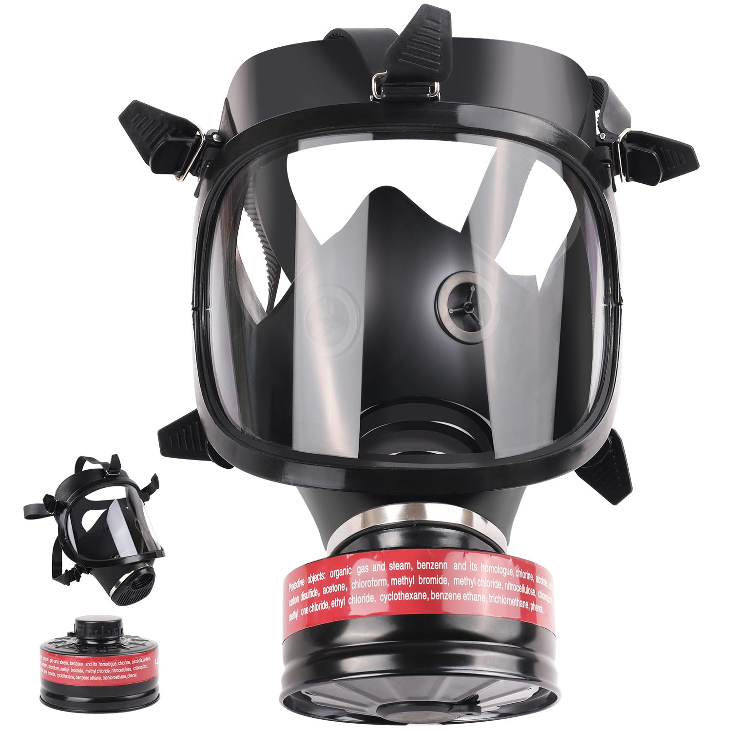 Gas Mask Survival Full Face Respirator with 40mm Filter Canister