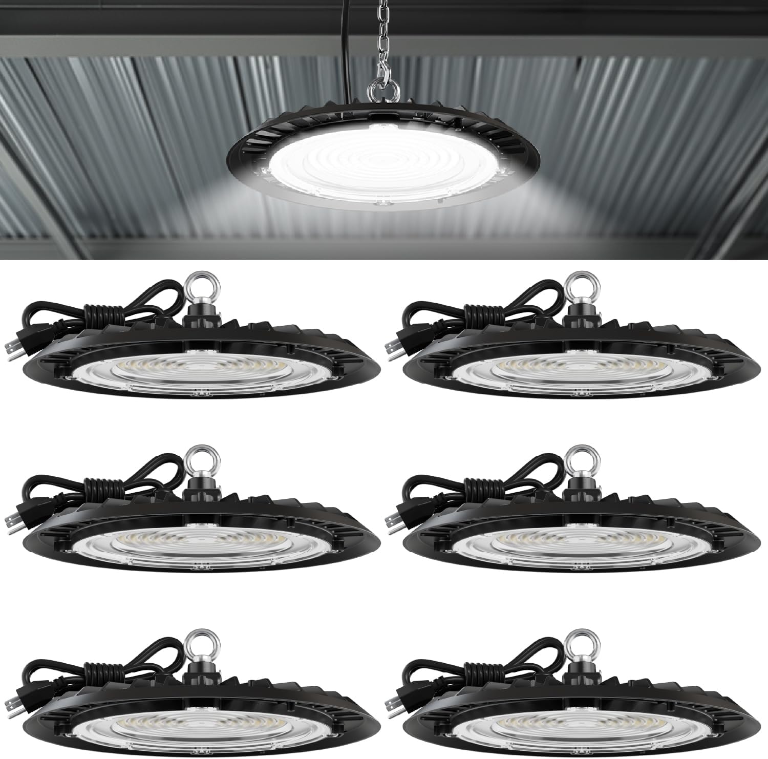 Sunco UFO LED High Bay Light for Warehouse, 200W, 28000 LM