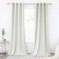 KEQIAOSUOCAI Ivory Curtains for Living Room - Room Darkening