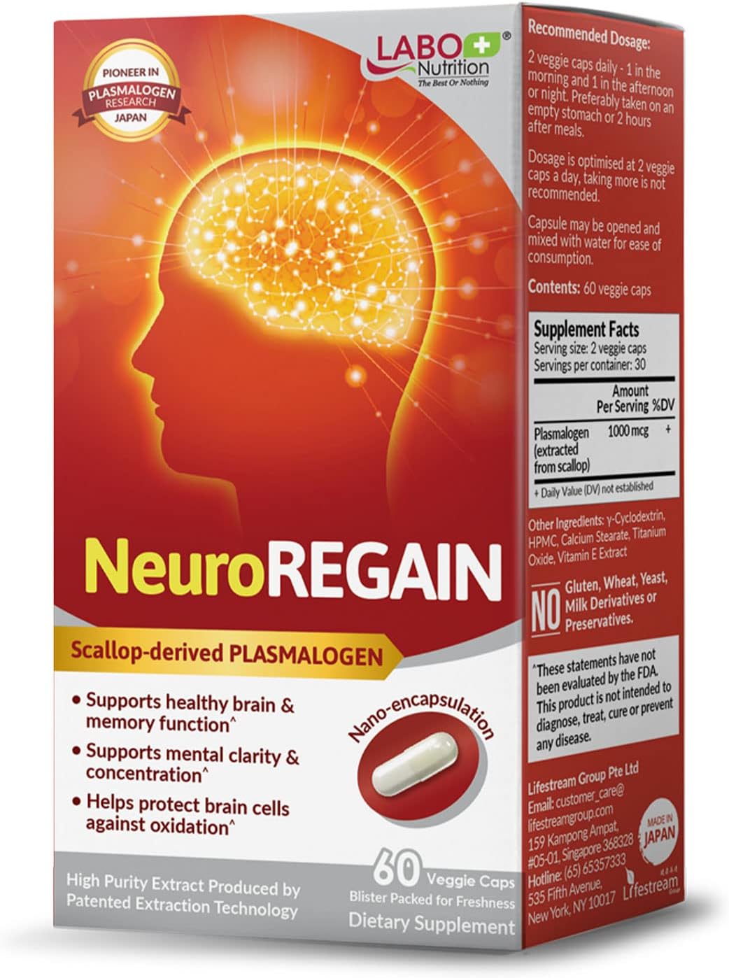 NeuroREGAIN Scallop-derived PLASMALOGEN for Cognitive Health