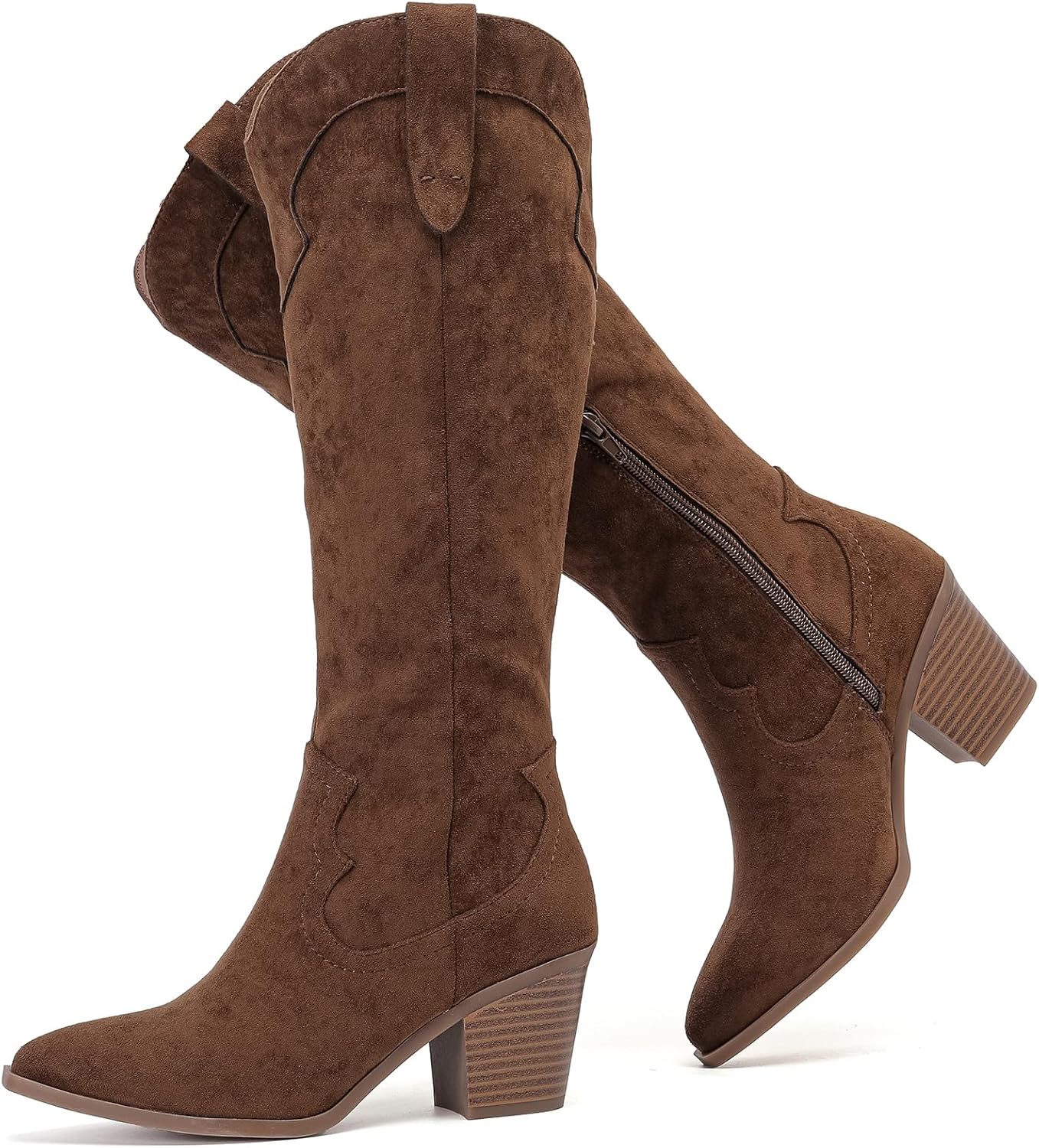 Stylish Women's Knee High Boots for Winter with Chunky Block Heel