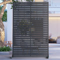 6FT Outdoor Metal Privacy Screen Decorative Fence - Stylish Privacy