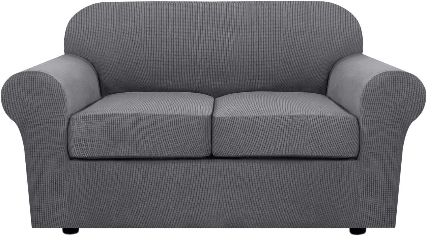 H.VERSAILTEX 3 Piece Stretch Sofa Covers for Loveseat Couch