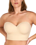 Longline Strapless Bra for Large Bust - Anti-Slip Support