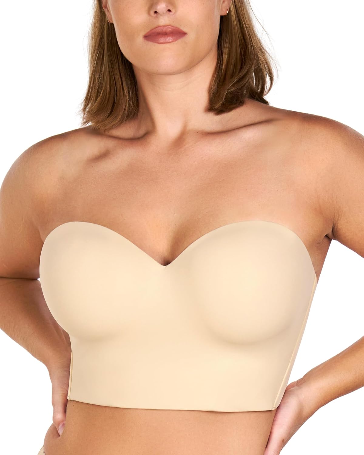 HSIA Longline Strapless Bra for Women with Anti-Slip Support