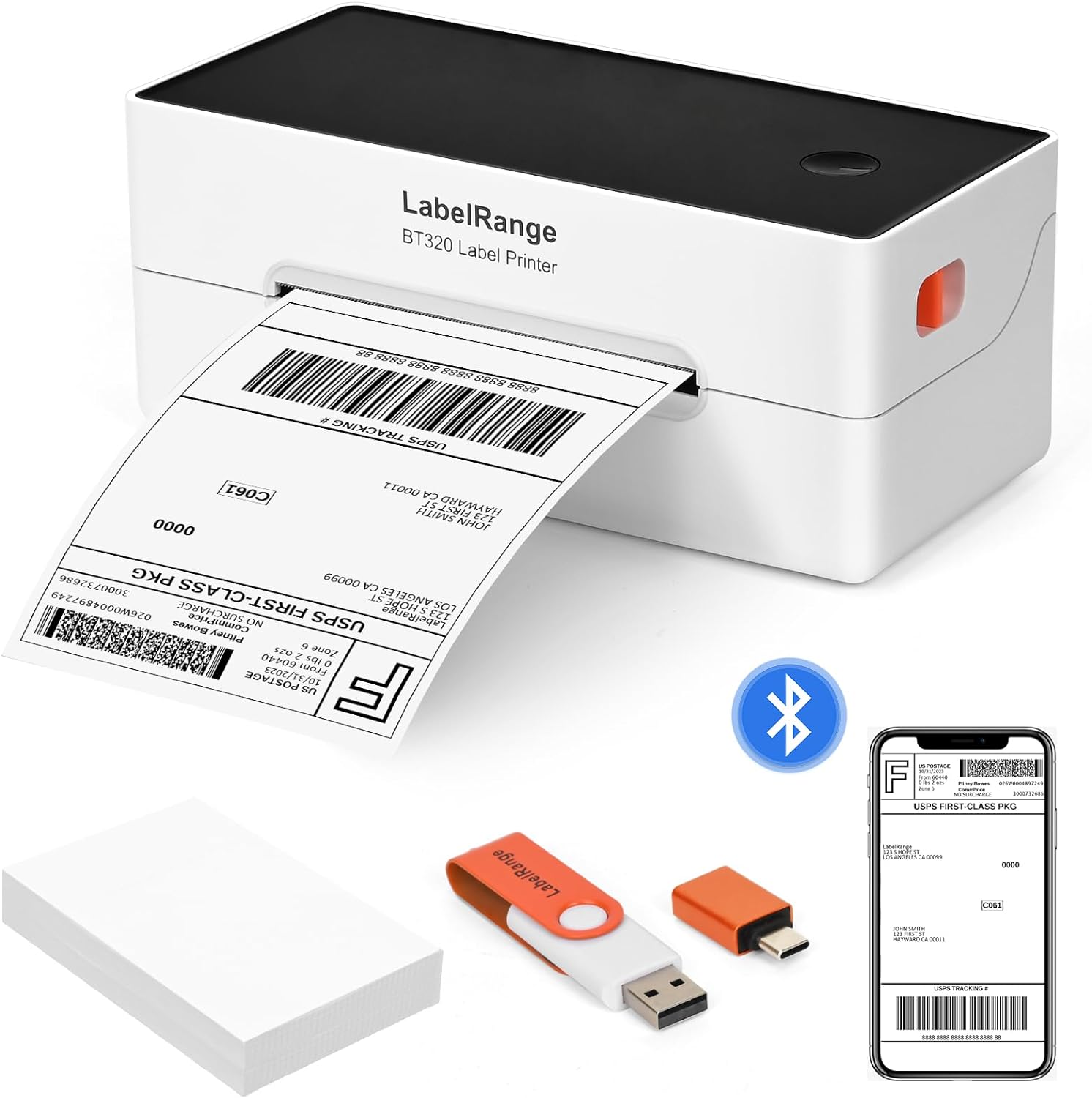 LabelRange Bluetooth Thermal Printer: Ship Anywhere!
