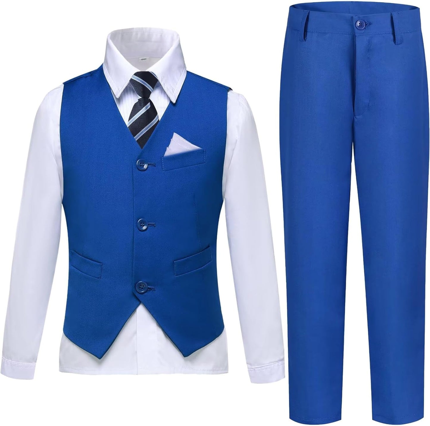 Boys Suit Formal Dress Pants Vest Suit Set for Special Events