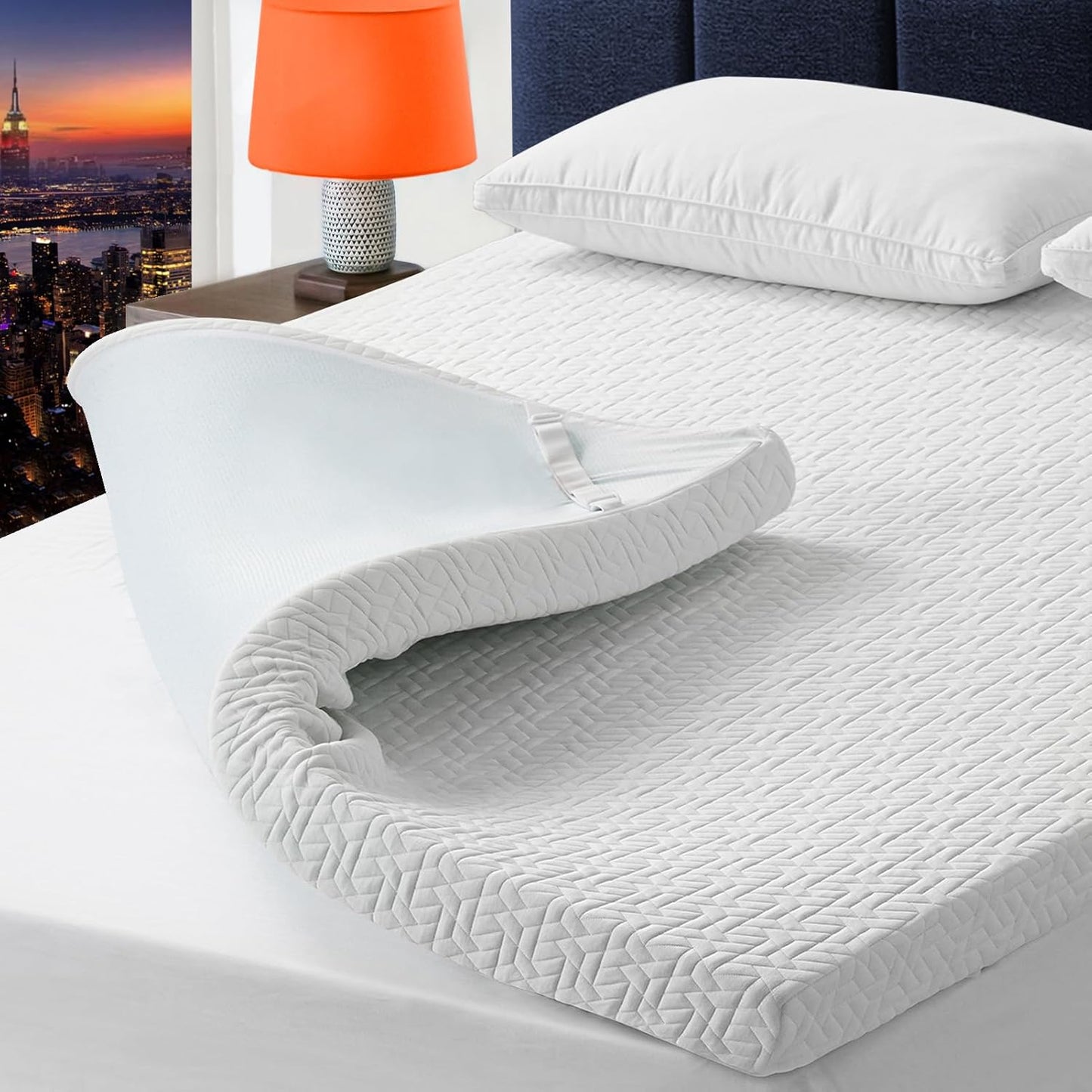3 Inch Gel Memory Foam Cooling King Size Mattress Topper Review