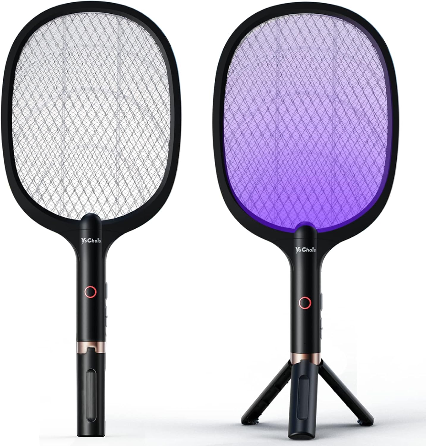 Electric Fly Swatter Racket - Rechargeable Bug Zapper 2-in-1