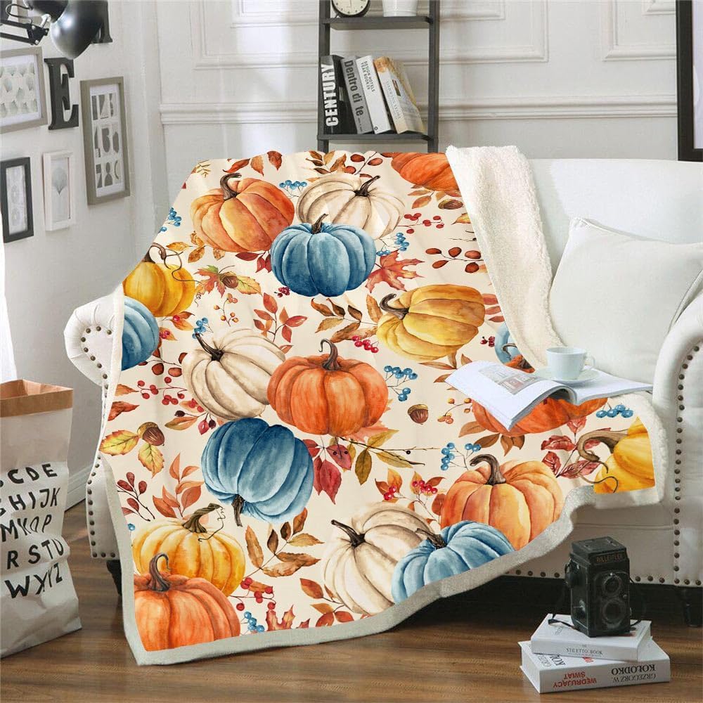 Fall Pumpkins Throw Blanket for Cozy Autumn Comfort and Style