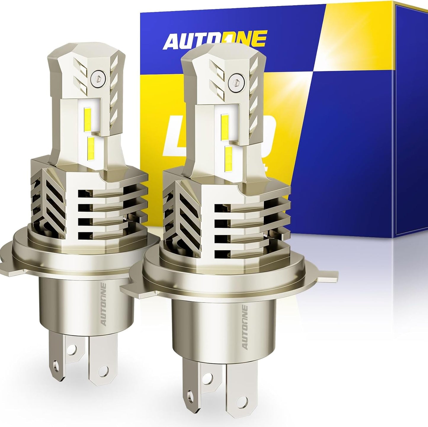 AUTOONE Upgraded H4 LED Bulbs for Super Bright Illumination