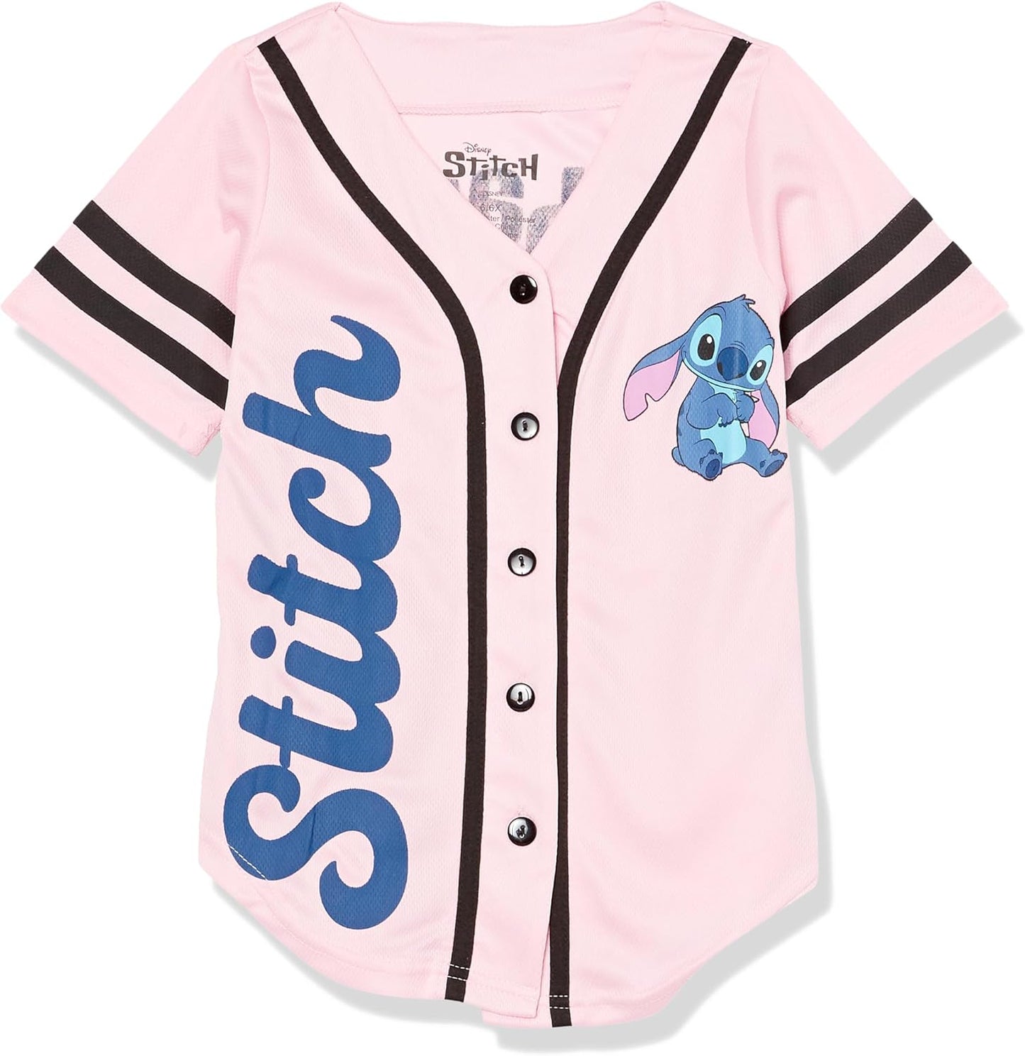 Disney Girls Lilo & Stitch Baseball Jersey - Classic Mesh Shirt