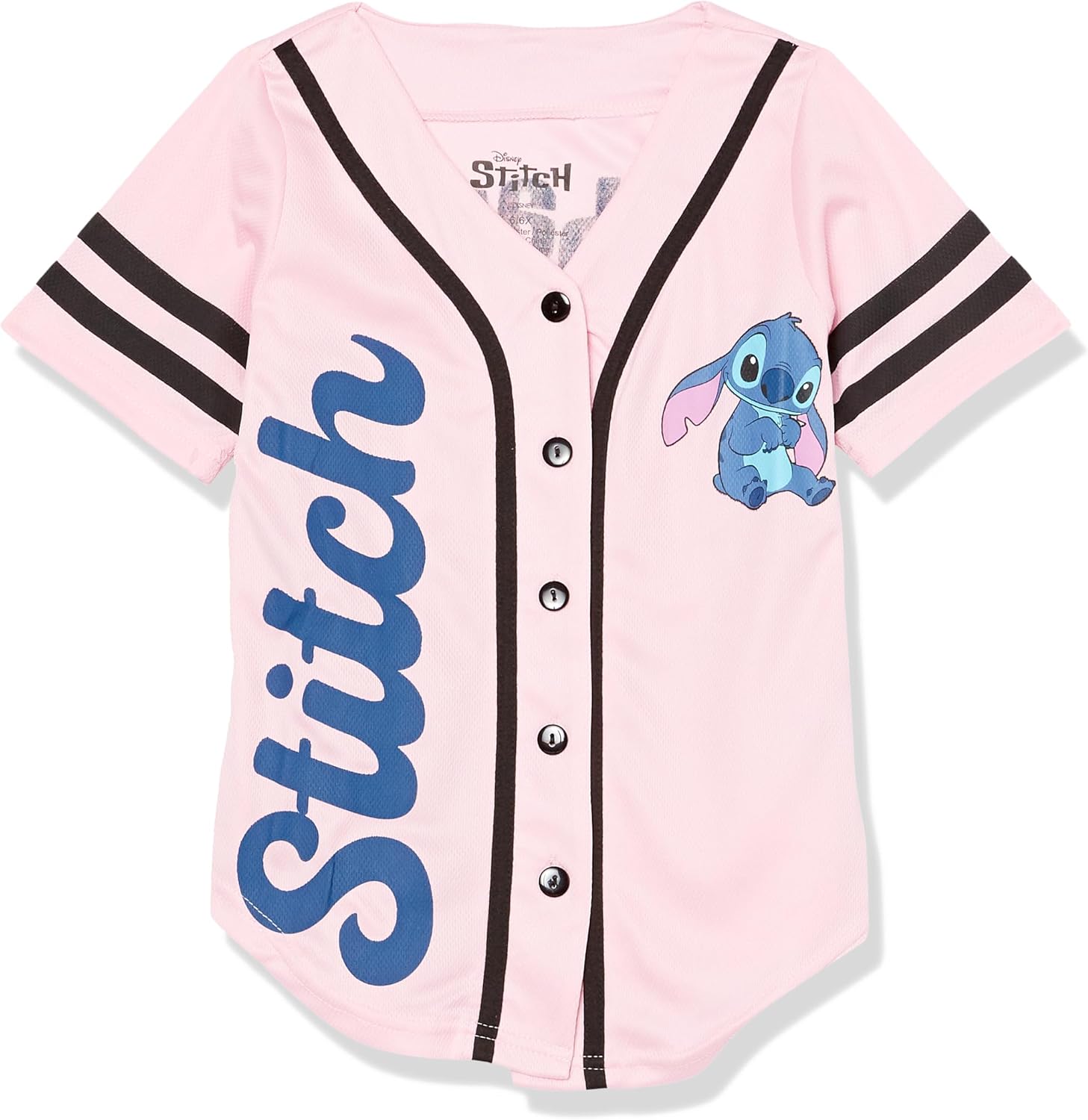 Disney Girls Lilo & Stitch Baseball Jersey - Classic Mesh Shirt