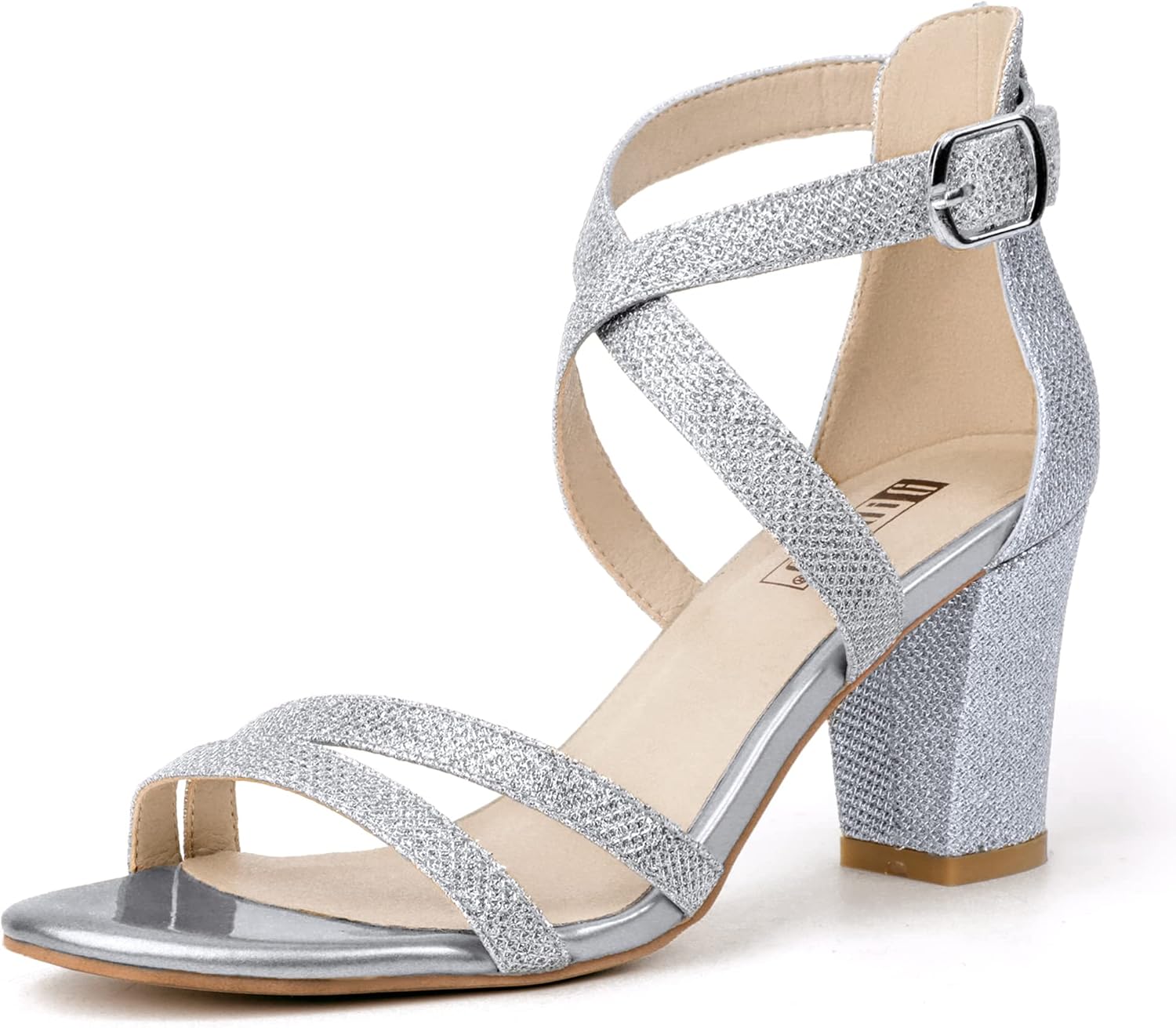 IDIFU Women's Gita Block Heel Open Toe Strappy Sandals
