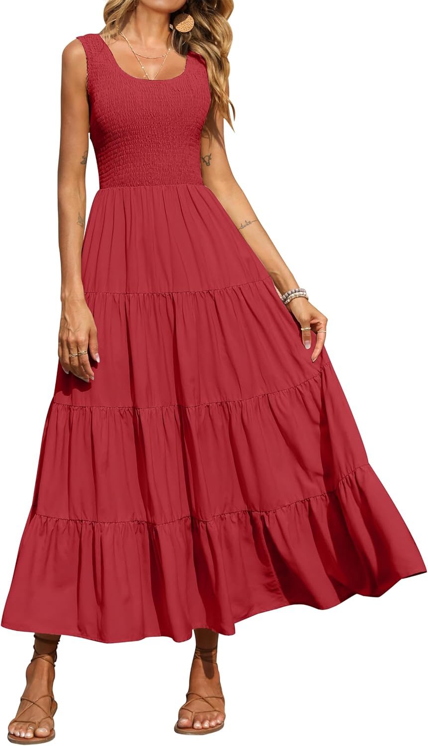 PRETTYGARDEN Women's Casual Loose Maxi Sundress for Summer