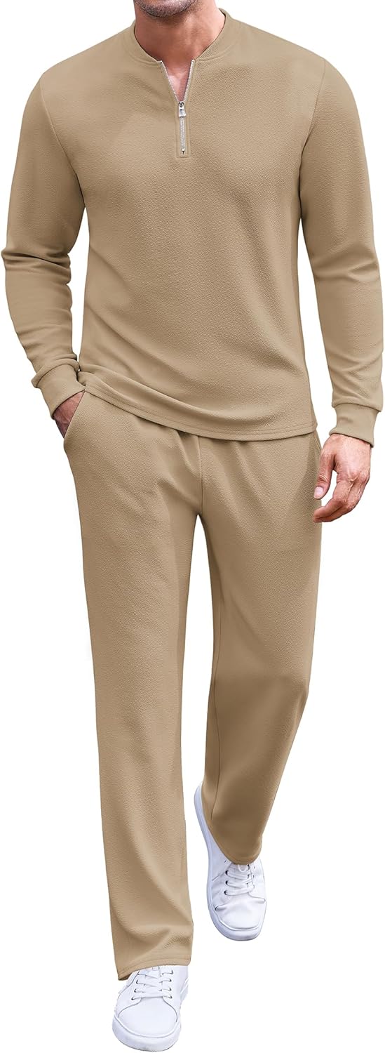 COOFANDY Men's 2 Piece Tracksuit Set for Casual Sports Outfits