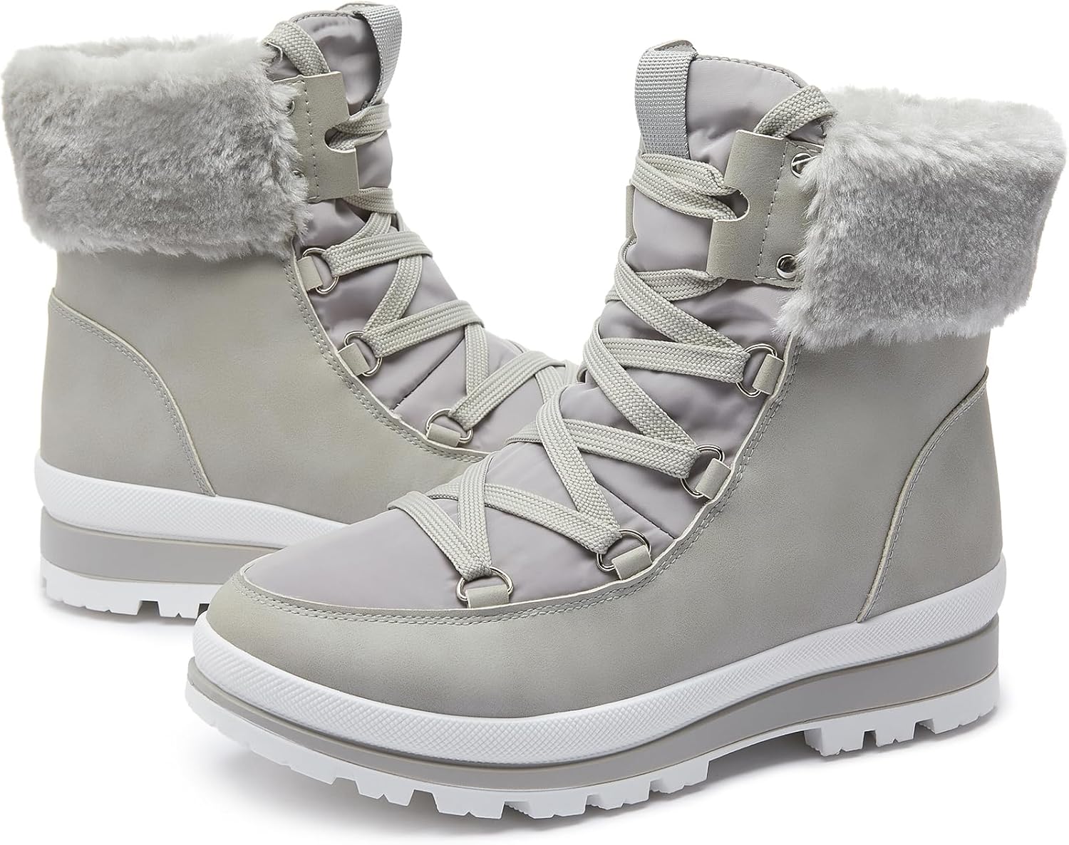 Waterproof Women's Fuzzy Mid-Calf Boots for Winter Comfort