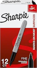 Sharpie Permanent Markers Fine Point Black 12 Count - Reliable
