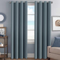 Elegant Grommet Blackout Thermal Curtains - Stone Blue 52in x 96in