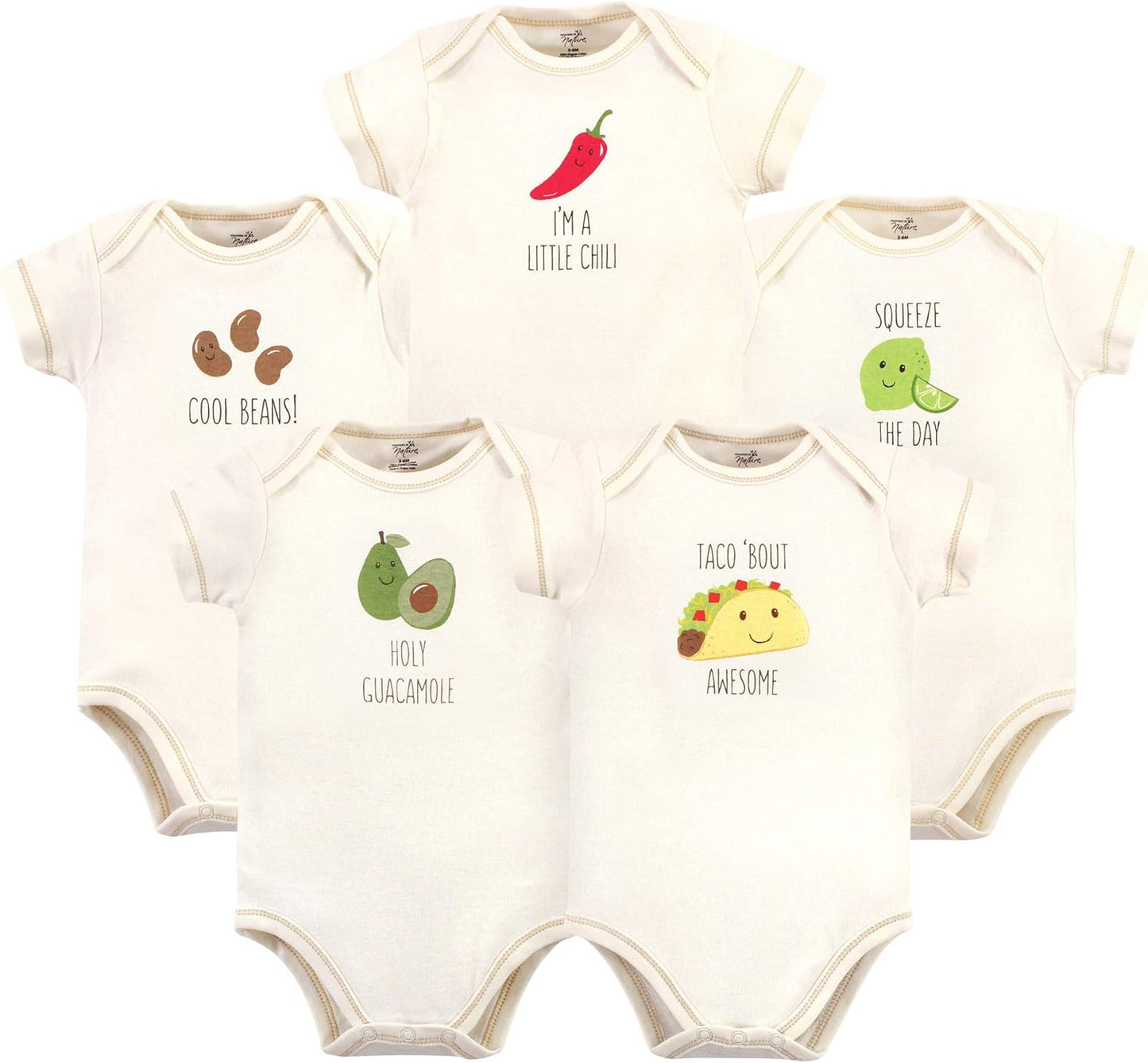 Organic Cotton Baby Bodysuits by Touched by Nature