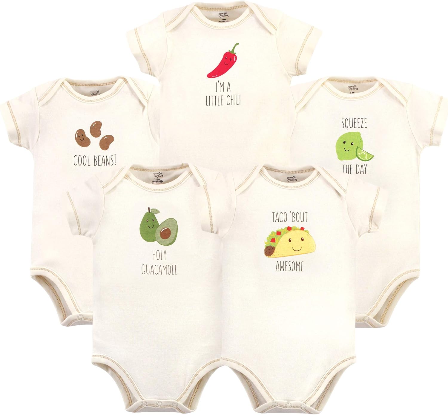 Organic Cotton Baby Bodysuits by Touched by Nature