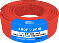 CheeMuii 100 FT 3/8 DOT Air Line Red Nylon Pneumatic Tubing
