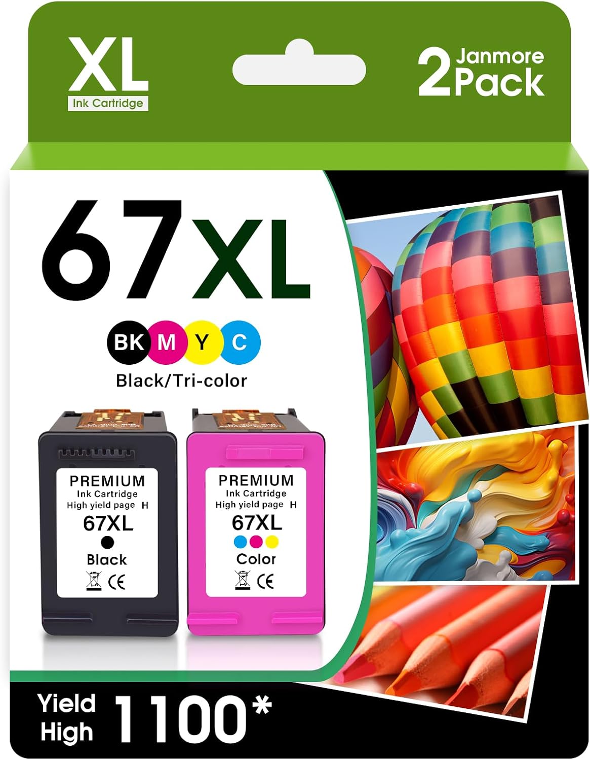 Compatible 67XL Ink Cartridge Replacement for HP Envy Printers