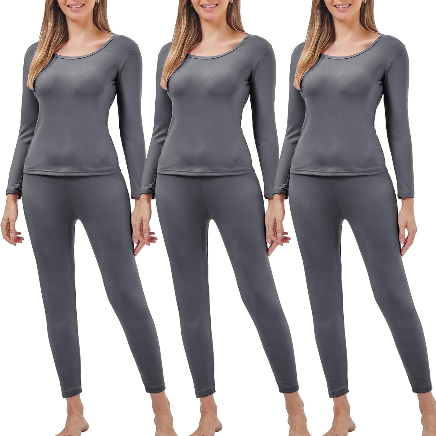 Patelai Thermal Underwear for Women - Fleece Lined Base Layer