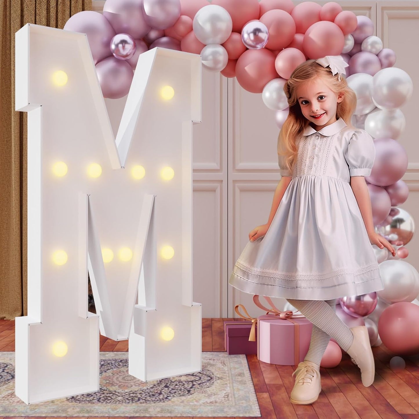 4FT Marquee Light Up Letters for Birthday Party Decorations