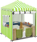 Outdoor Kids Playhouse Cover with Transparent PVC Doors and Windows