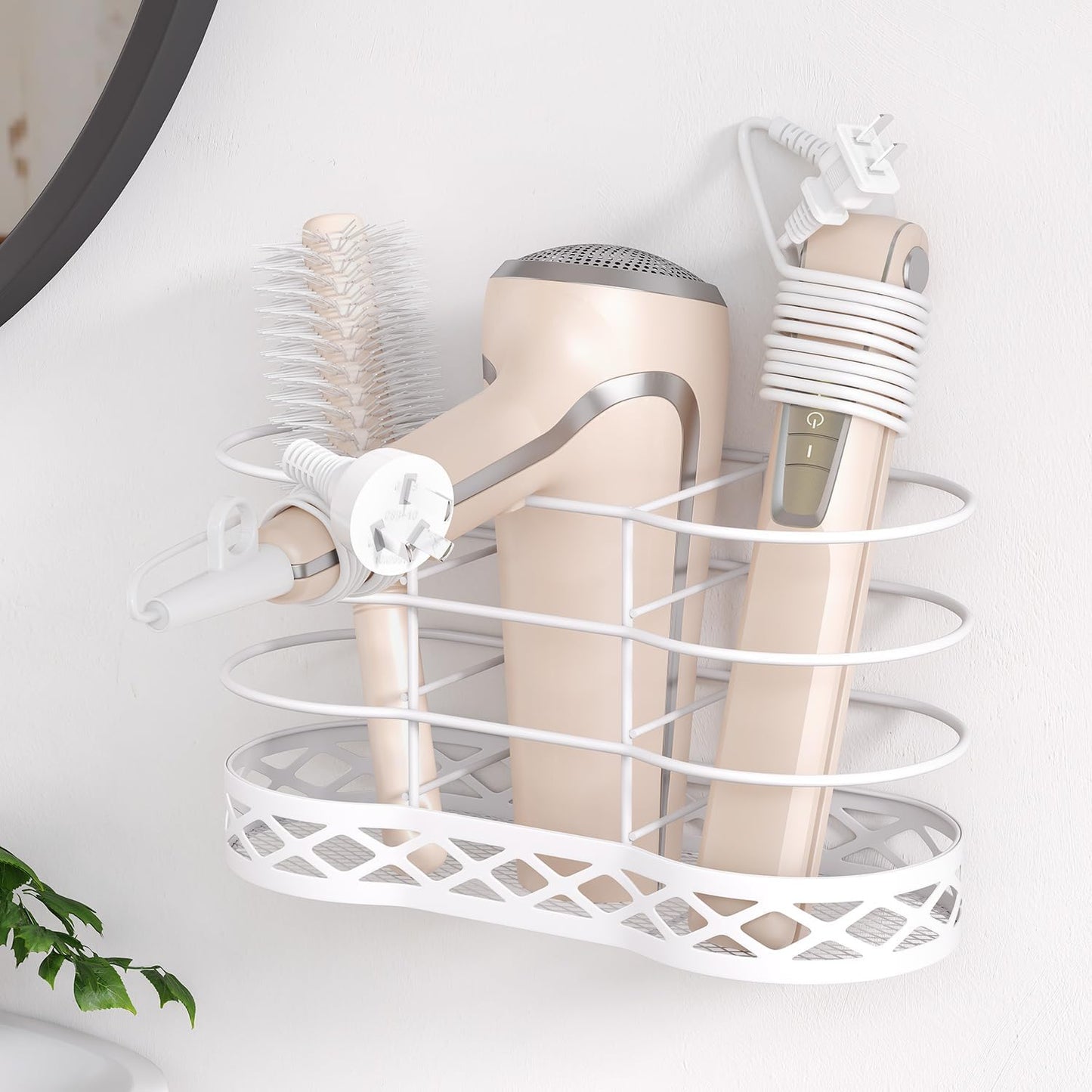 Tindbea Wall Mount Hair Tool Organizer