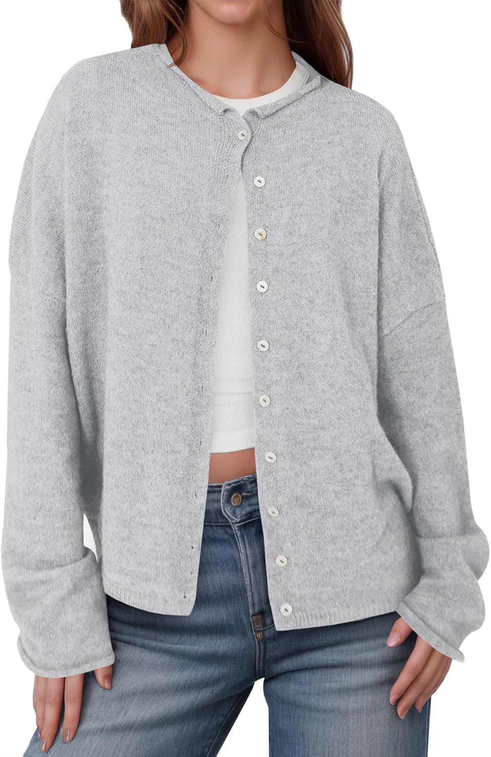 Saodimallsu Womens Button Up Cardigan Sweaters for Fall Style