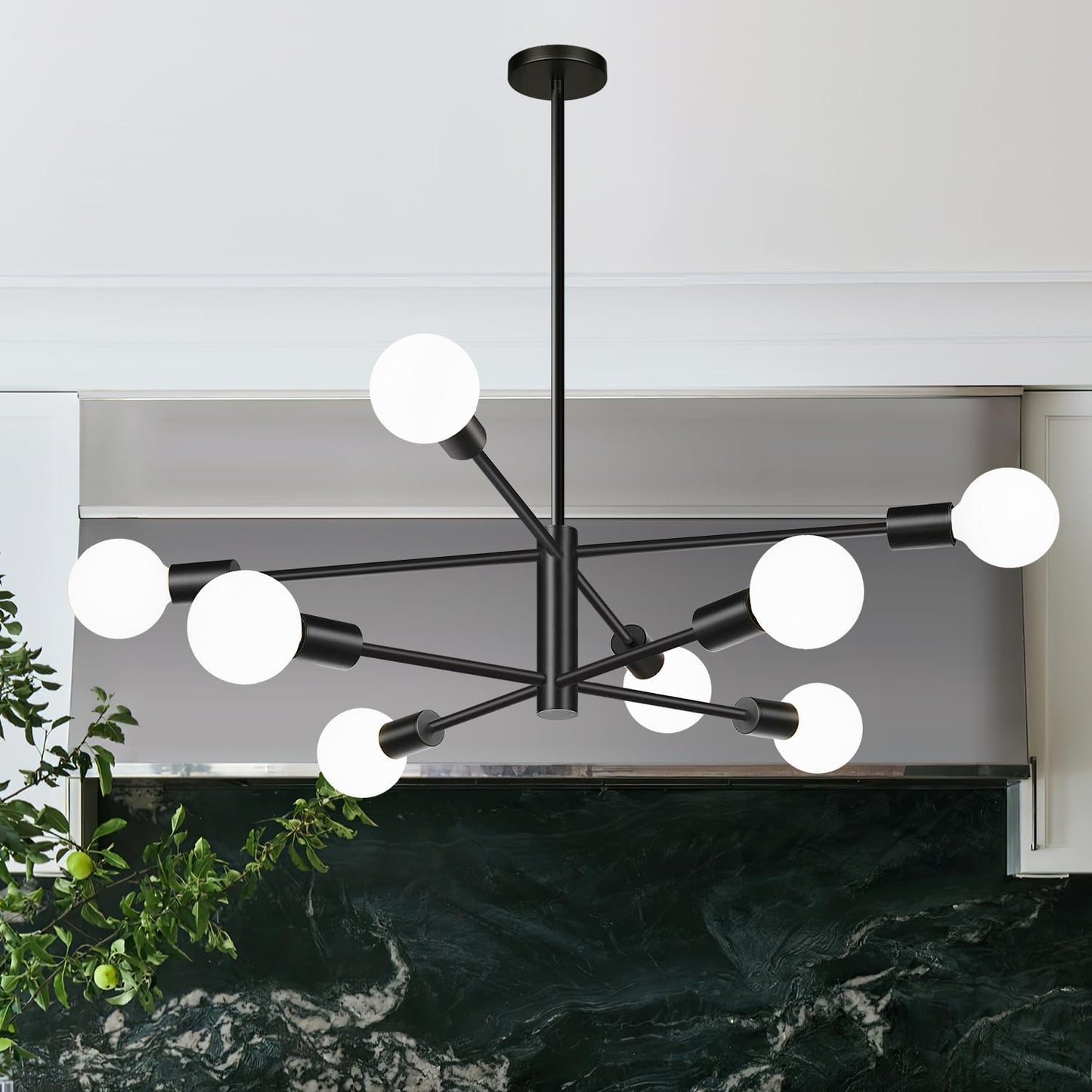 Modern Black Sputnik Chandeliers for Dining Room Lighting